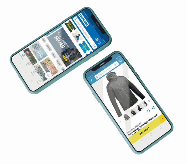 Decathlon mobile application preview