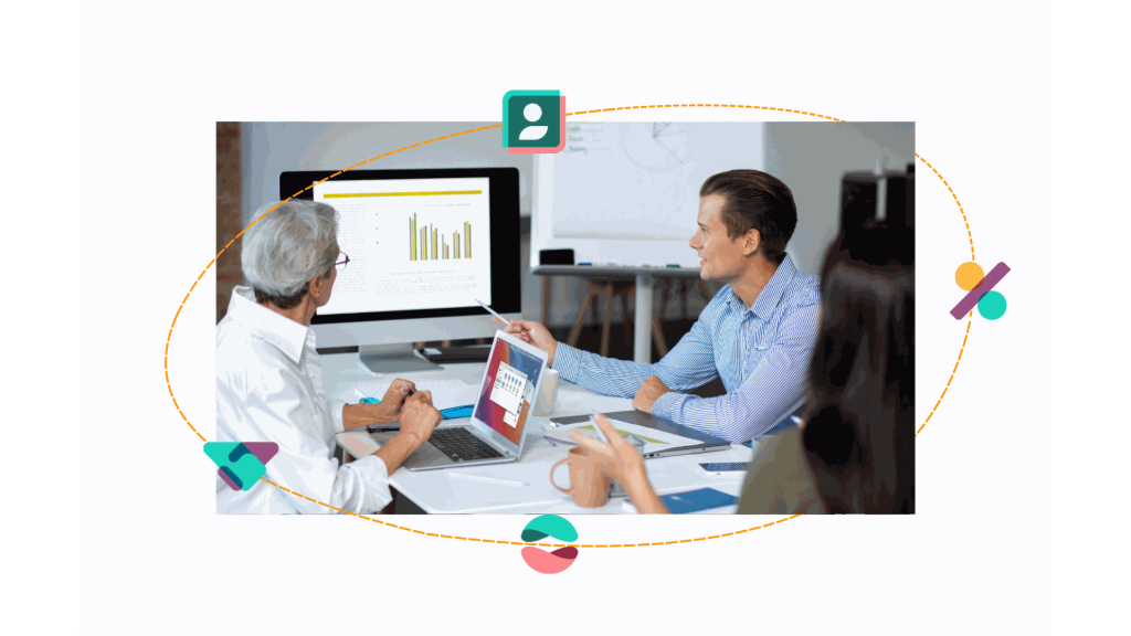 Team discussion with advanced analytics and data-driven reports