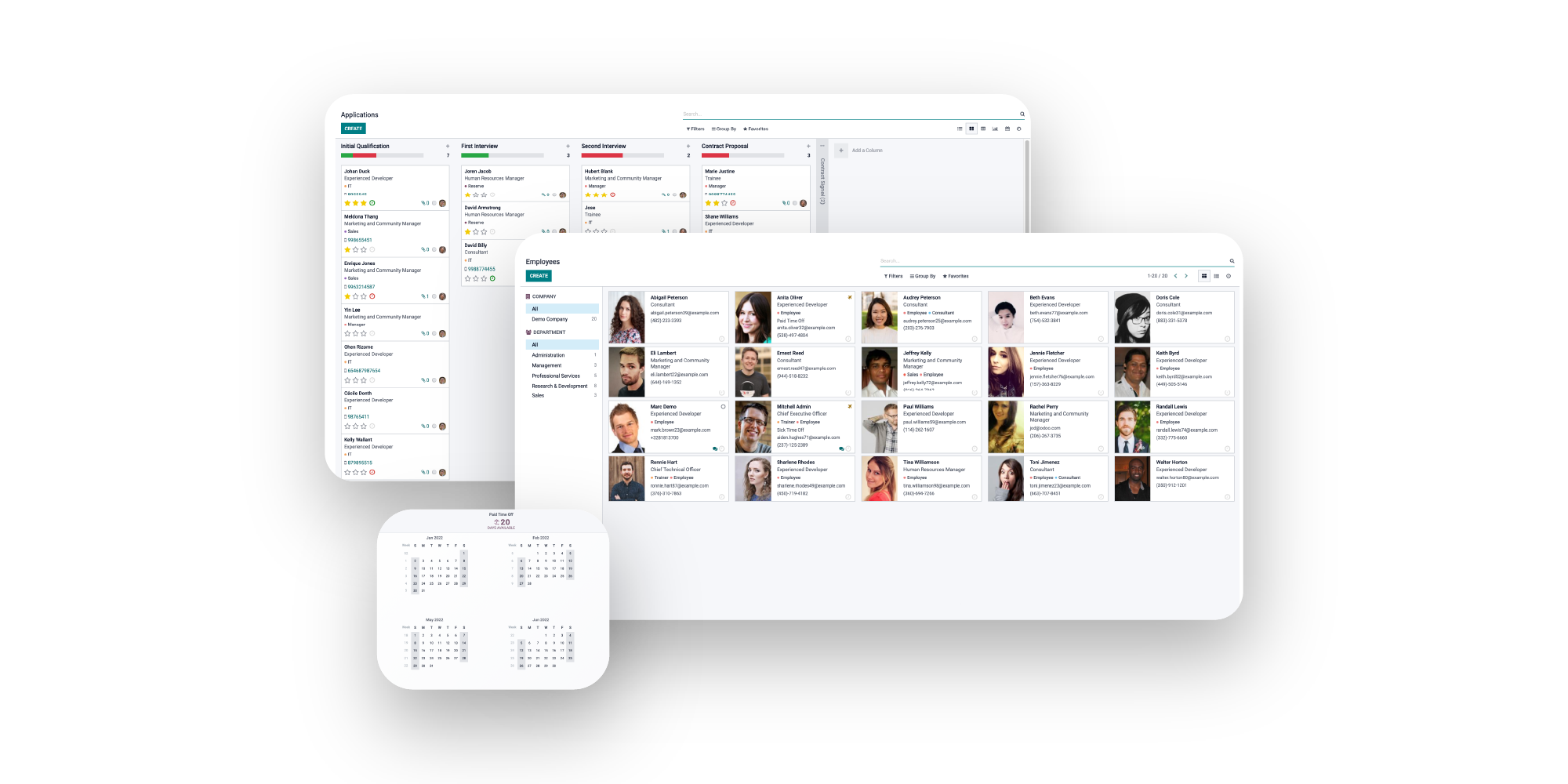 Odoo HR interface Odoo HR interface
