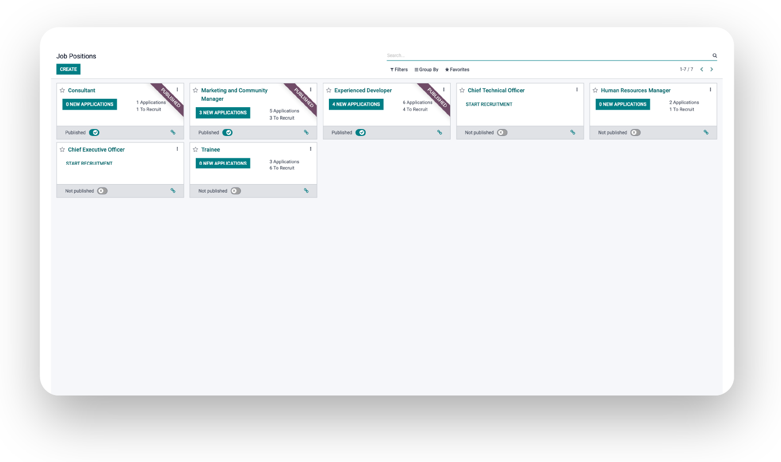 Odoo HR interface