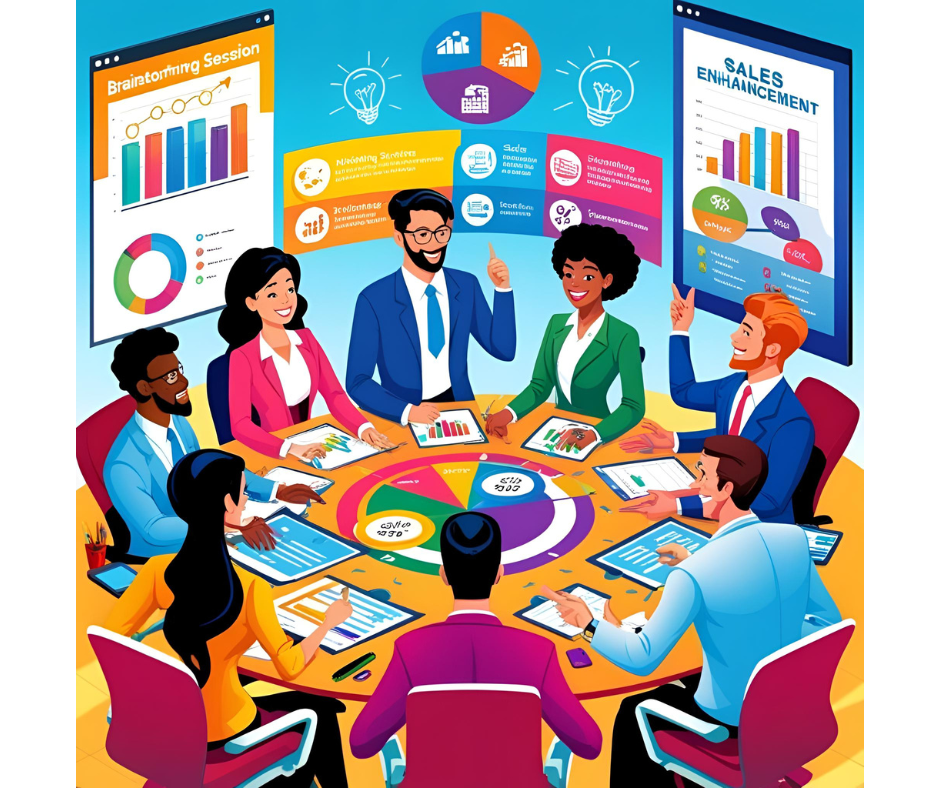 Marketing and sales illustration